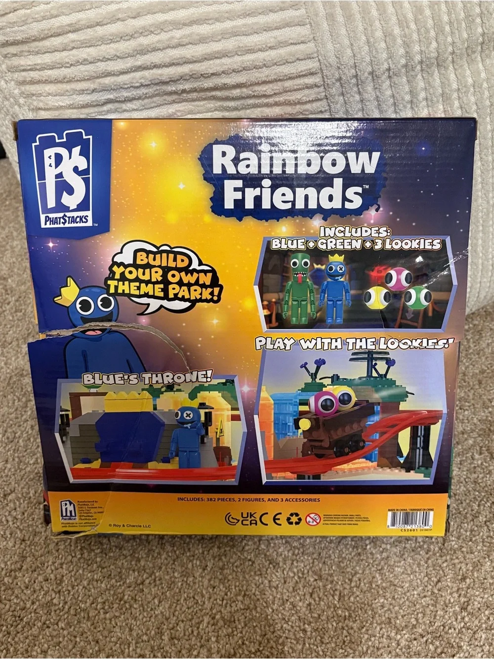 Rainbow Friends Buildable Theme Park Playset - Blue & Green